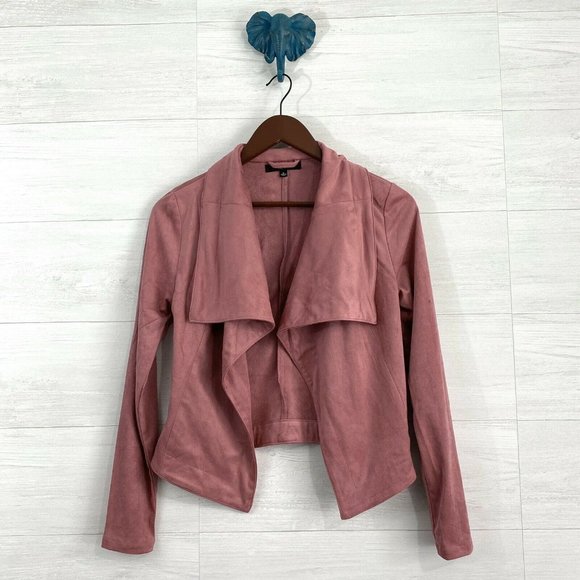 Romeo & Juliet Couture Jackets & Blazers - Romeo + Juliet Rose Pink Faux Suede Open Jacket